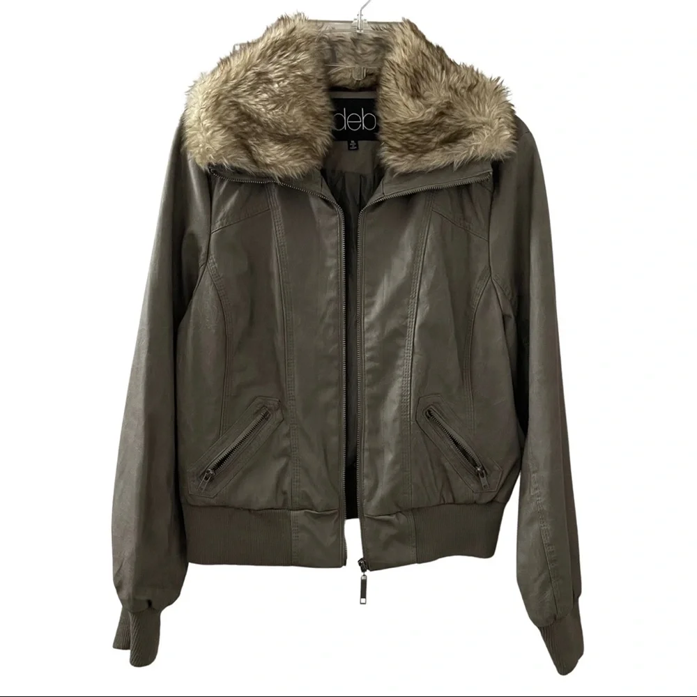 Deb Bomber Jacket with Faux Fur Collar - Picture 2 of 9